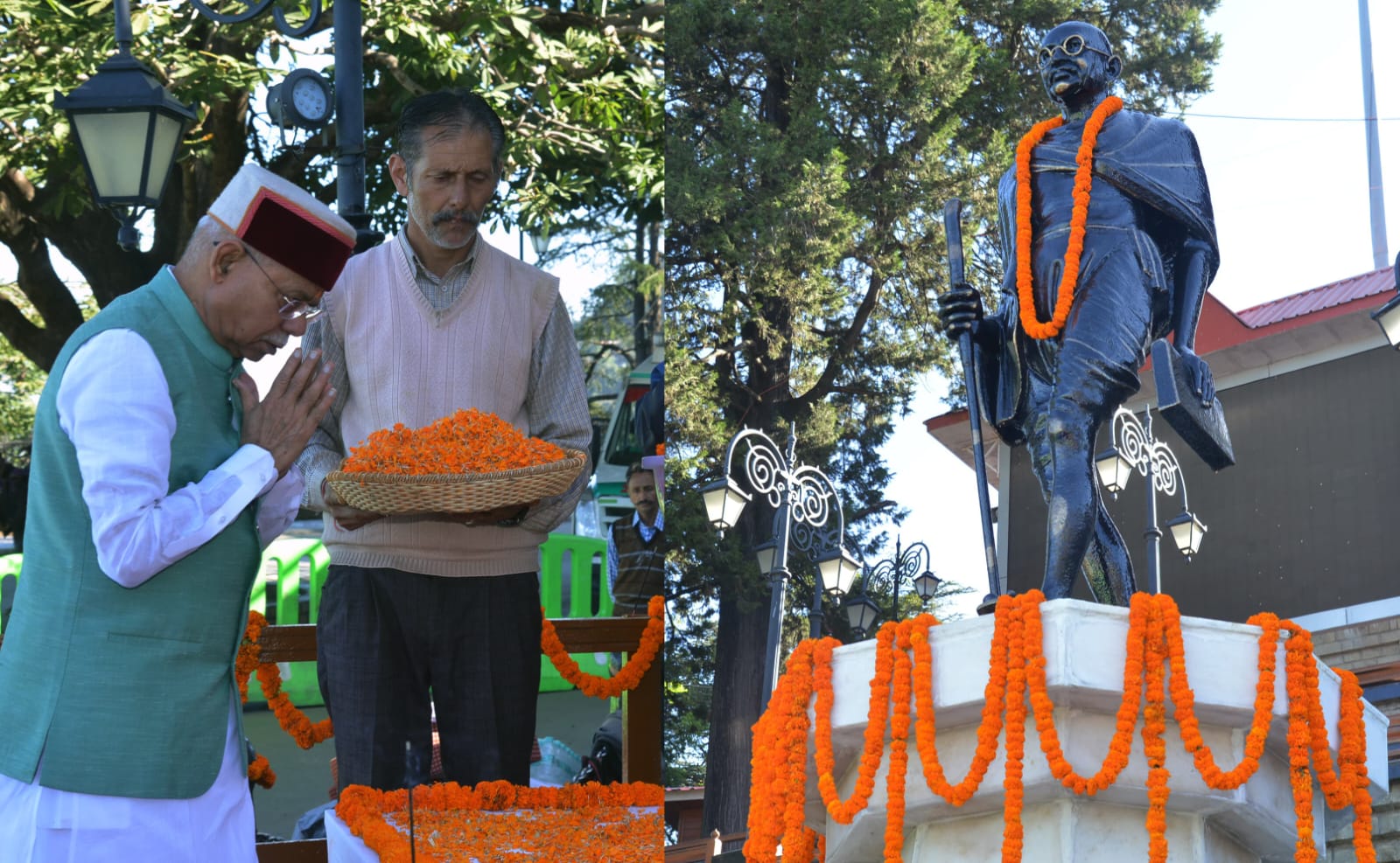 हिमाचल राज्यपाल शिव प्रताप शुक्ला ने महात्मा गांधी और लाल बहादुर शास्त्री को दी श्रद्धांजलि